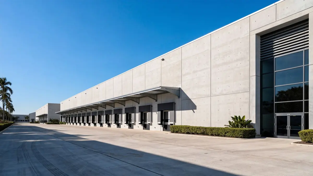 Industrial property exterior in Wilton Manors, Broward County, South Florida