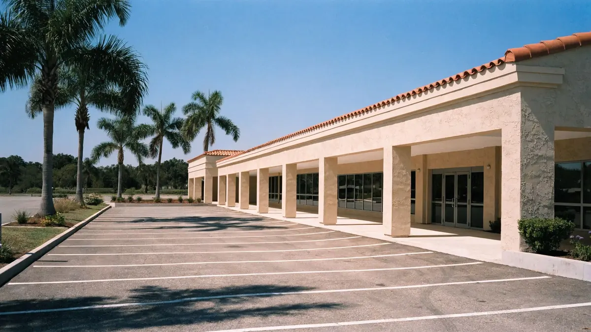Retail property exterior in Plantation, Broward County, South Florida